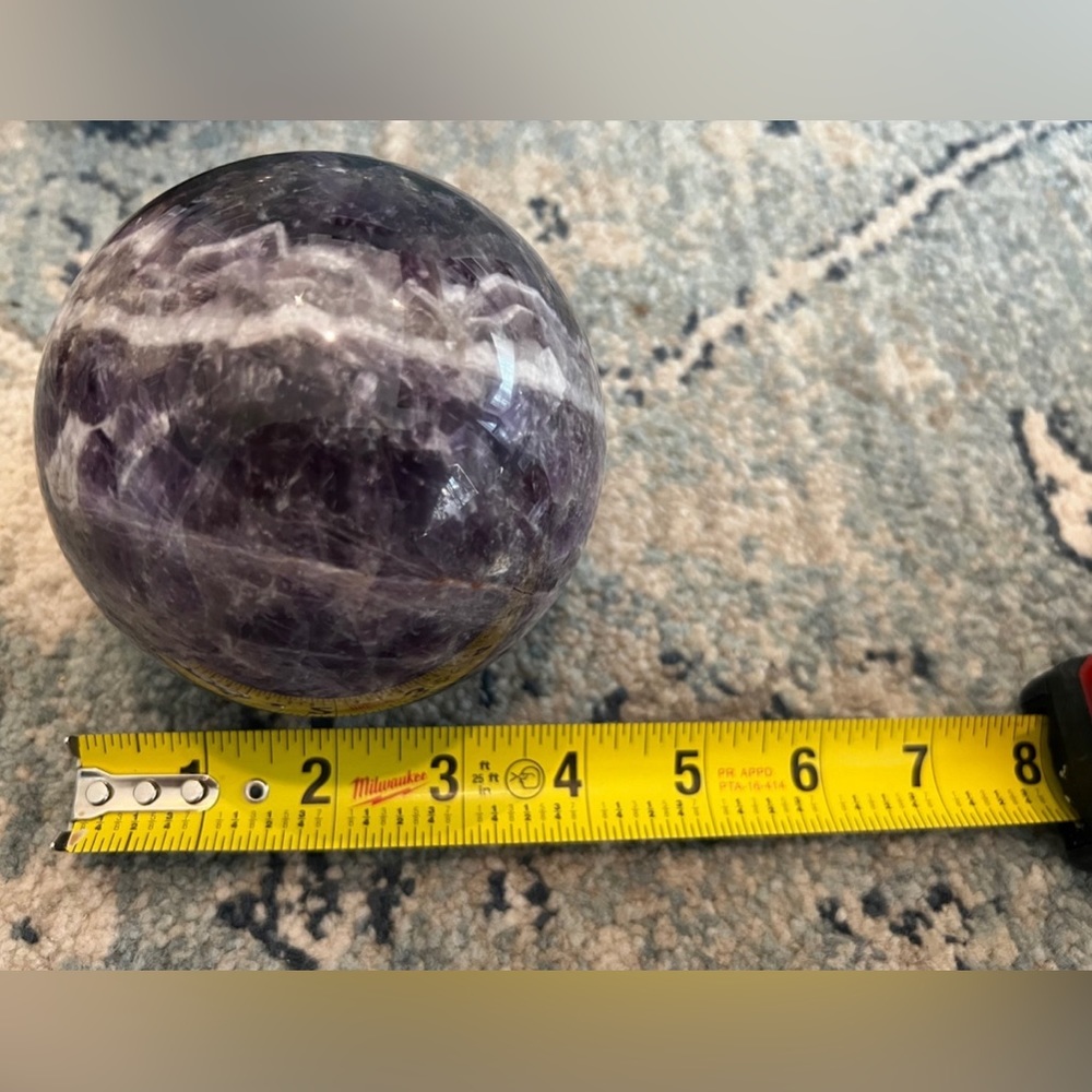 NWOT *LARGE* Dream Amethyst Crystal Sphere - 1.49KG